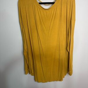 Free People Mustard Yellow Twist Back Women's Top
